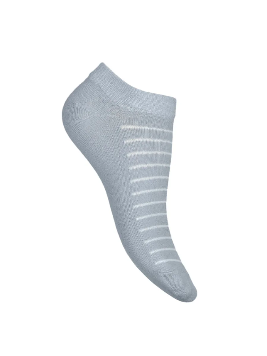 Носки укороченные УЗОР ПОЛОСКА серый